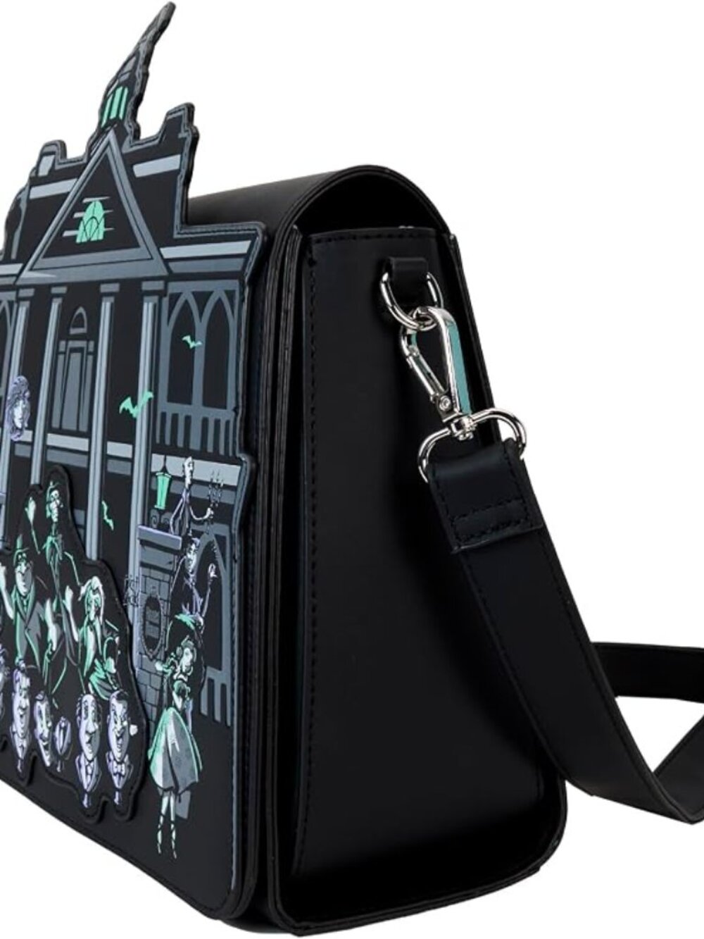 Loungefly Disney: Haunted Mansion Crossbody Purse Glows in the Dark - Picture 4 of 6